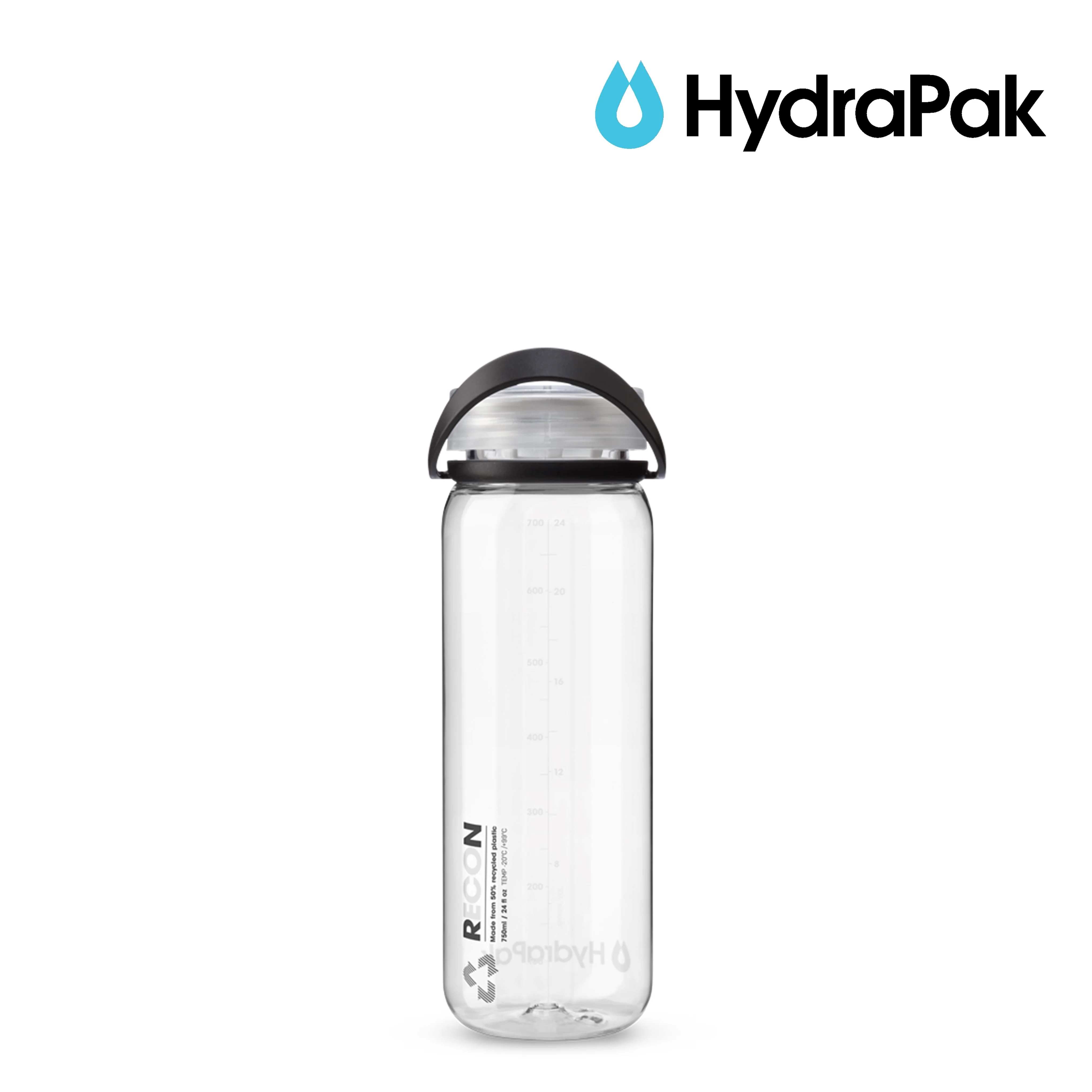 HydraPak Recon Twist & Sip 750ml - Clear / Black & White - Image 4