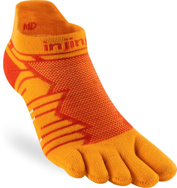 Injinji Ultra Run Midweight No-Show Coolmax - Desert Orange - Image 4