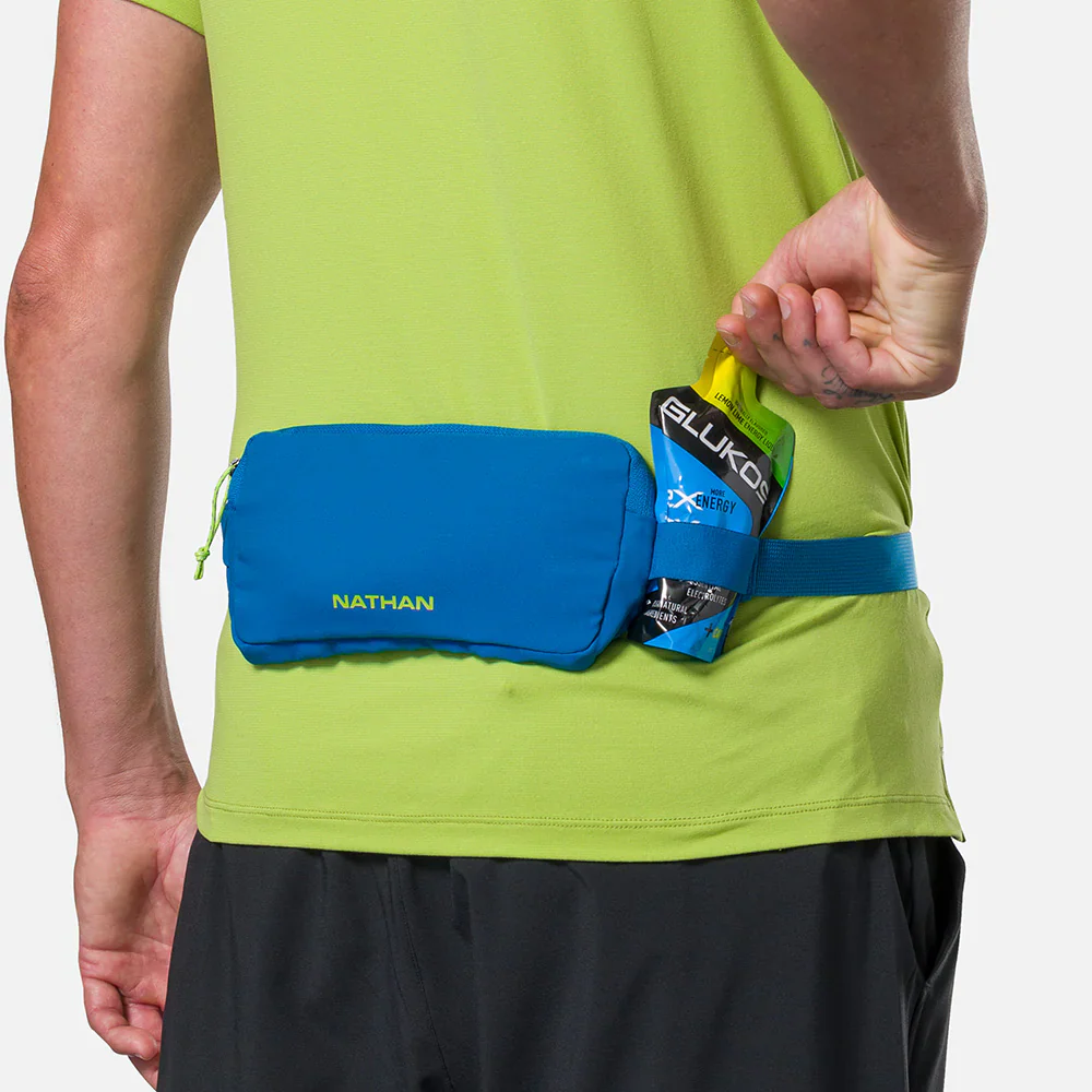 Nathan Sports Marathon Pack 3.0 Waist Pack - Deep Blue / Finish Lime - Image 2