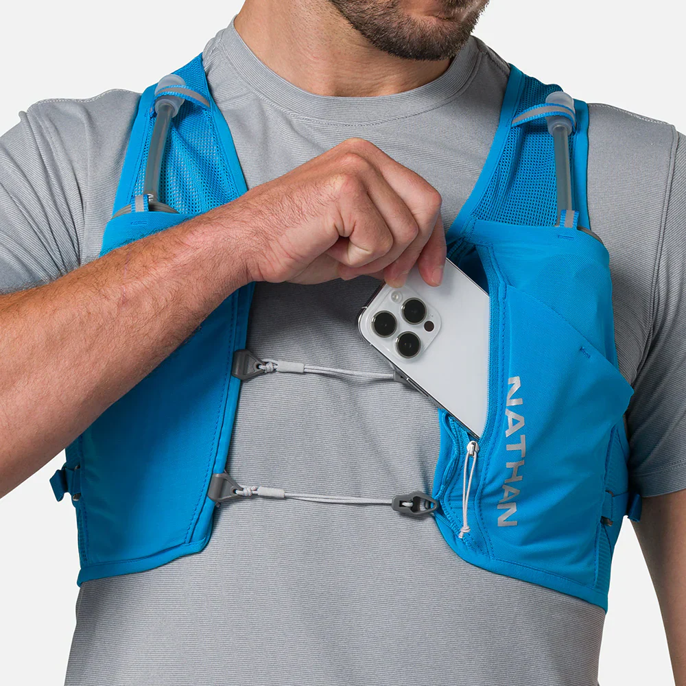 Nathan Sports Pinnacle Breeze 4L Hydration Race Vest - Electric Blue / Reflective Silver - Image 3