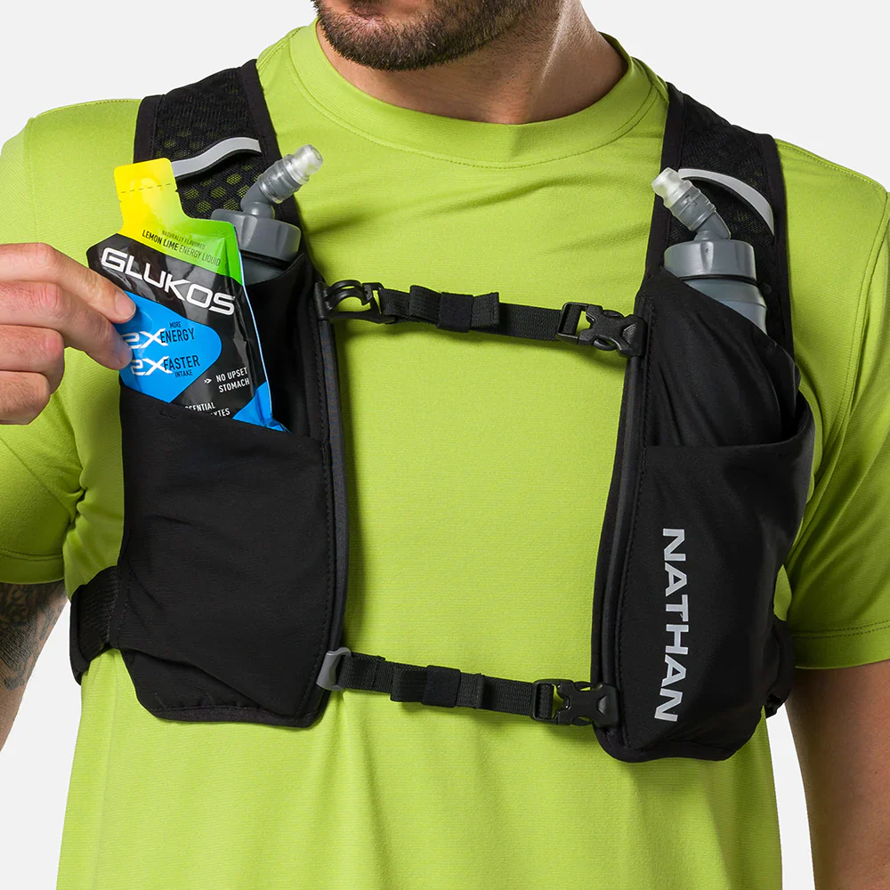 Nathan Sports Quick Start 3.0 4L Soft Flask Hydration Pack - Black / Reflective Silver - Image 2