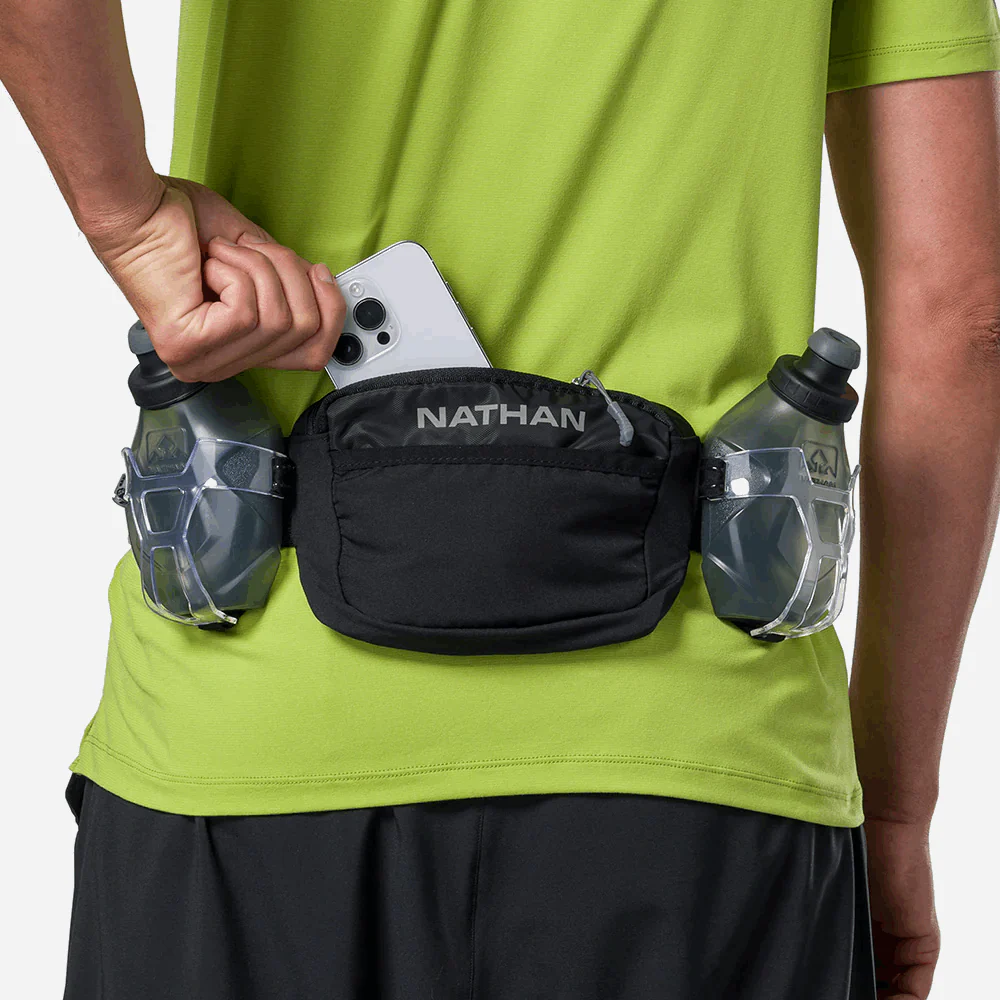 Nathan Sports Trail Mix Plus 3.0 Hydration Belt - Black / Reflective Silver - Image 2