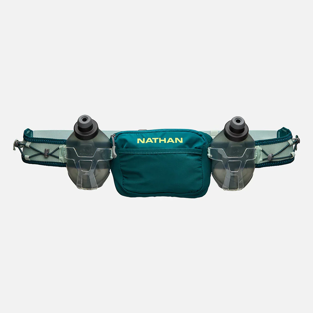 Nathan Sports Trail Mix Plus 3.0 Hydration Belt - Deep Teal / Finish Lime - Image 6