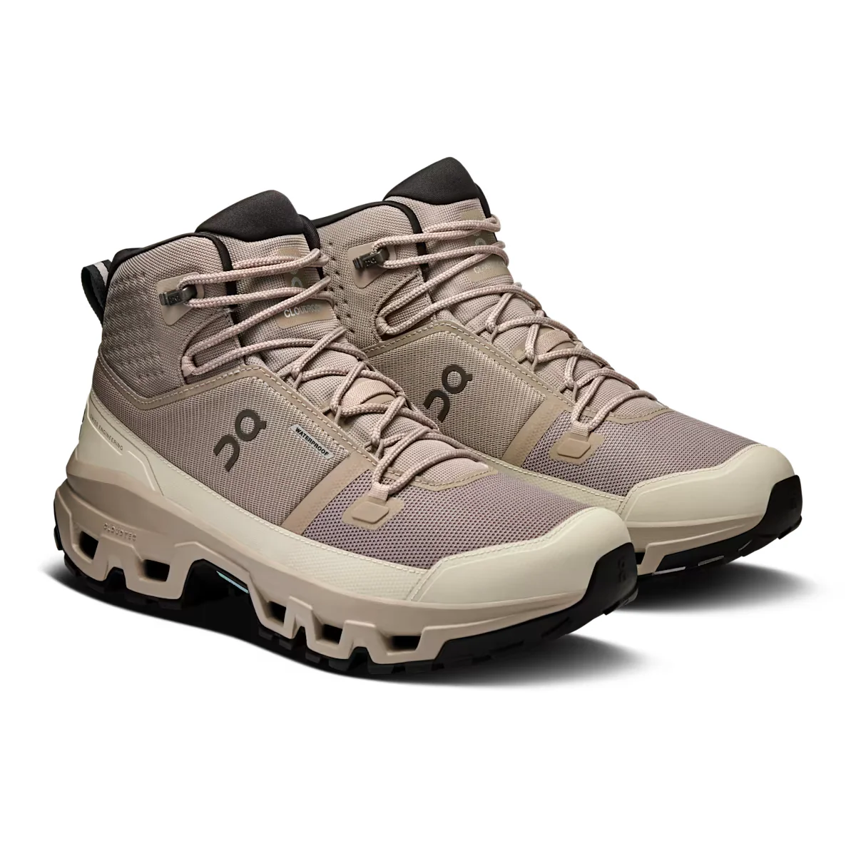 On Men Cloudrock Mid Waterproof - Cinder / Desert - Image 2