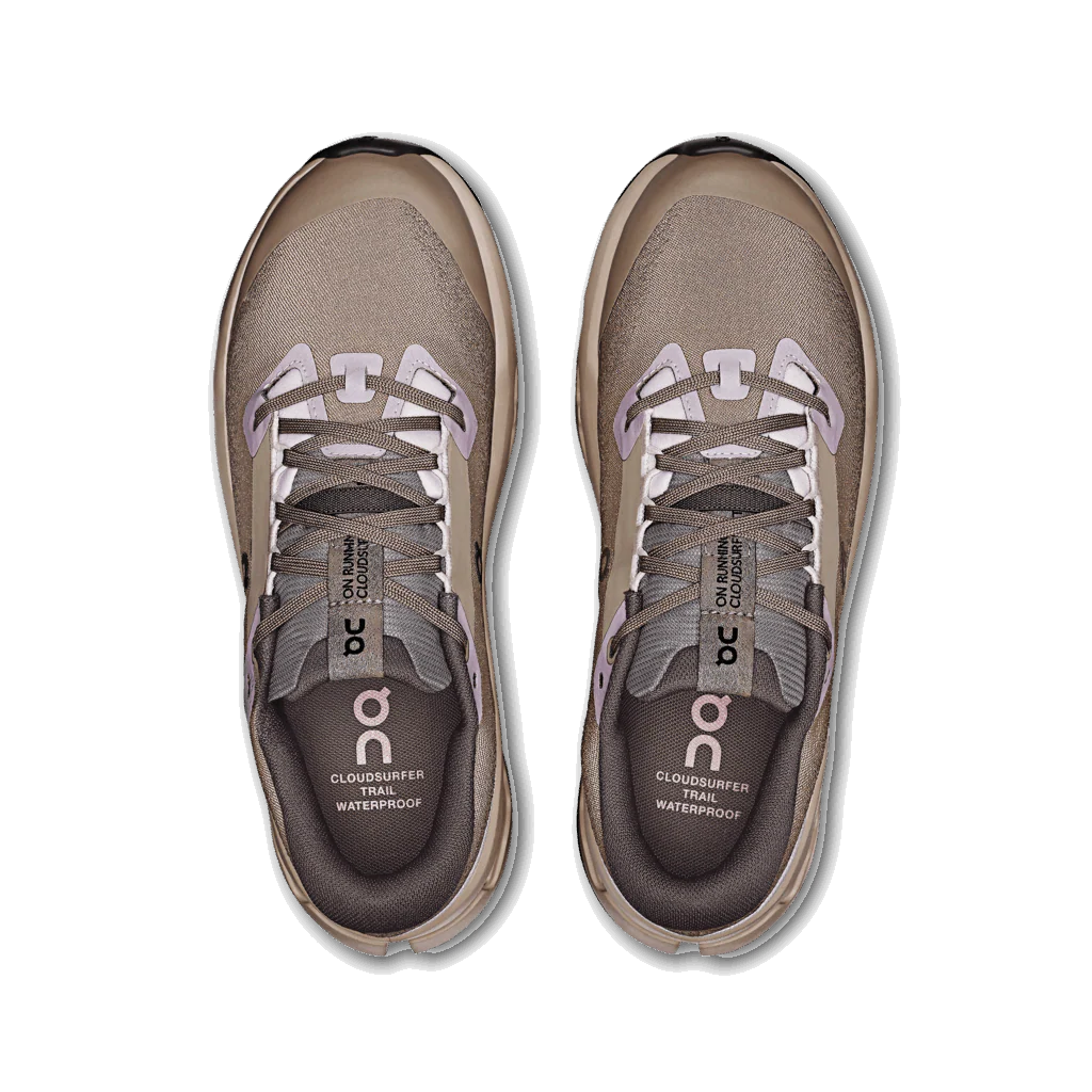 On Women Cloudsurfer Trail 2 Waterproof - Cinder / Desert - Image 3