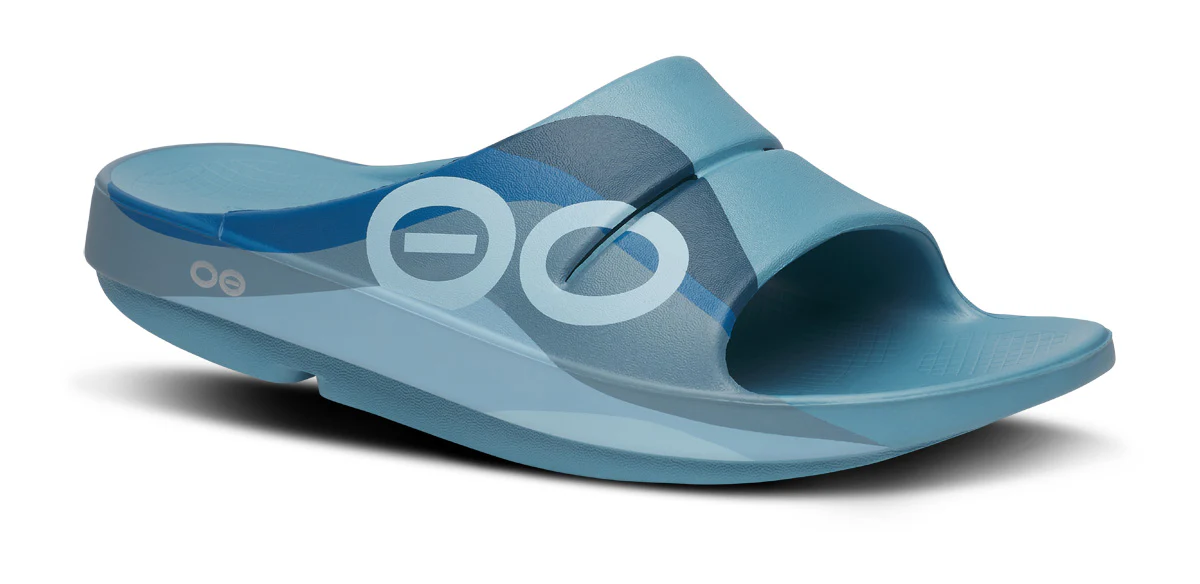 OOFOS Unisex OOahh Sport - Ocean Blue Wave - Image 2
