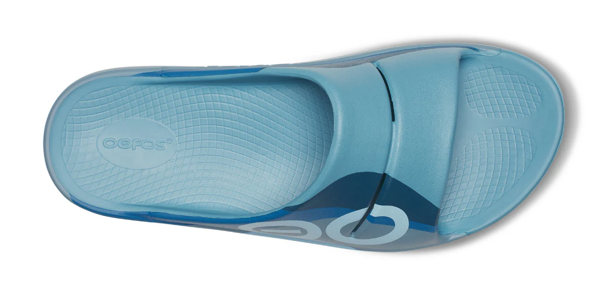 OOFOS Unisex OOahh Sport - Ocean Blue Wave - Image 6