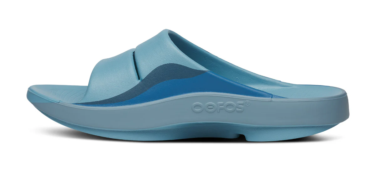 OOFOS Unisex OOahh Sport - Ocean Blue Wave - Image 9