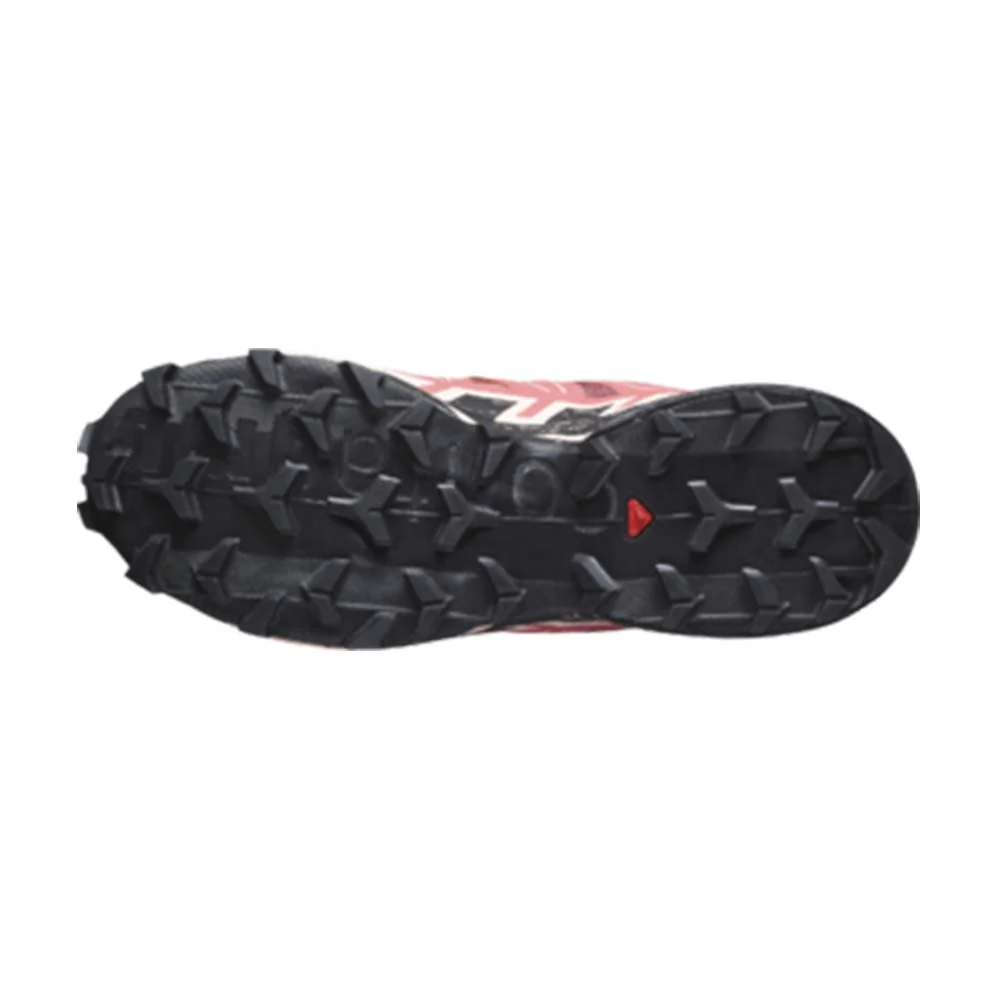 Salomon Women Speedcross 6 Wide - Cow Hide / Black / English Rose - Image 4
