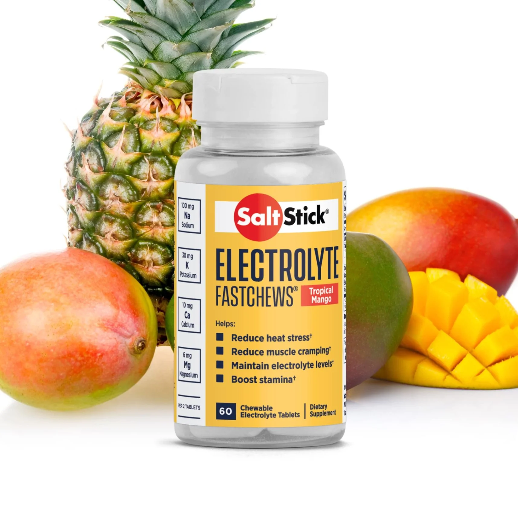 SaltStick FastChews - Tropical Mango 60ct Bottle - Expiry Date: Nov 2026 - Image 3