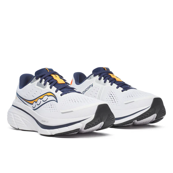 Saucony Men Guide 18 Wide - White / Navy - Image 2