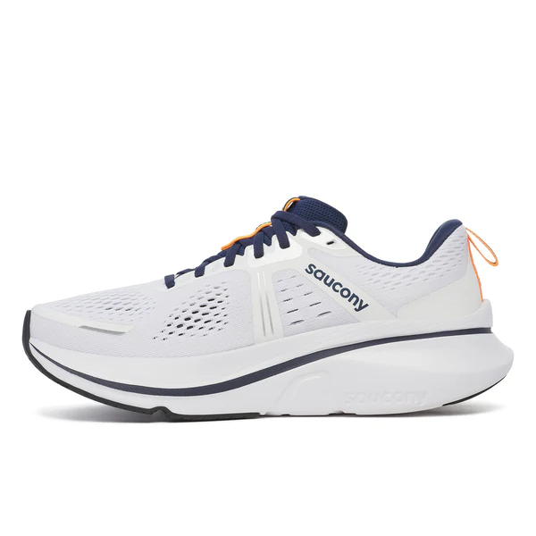 Saucony Men Guide 18 Wide - White / Navy - Image 6