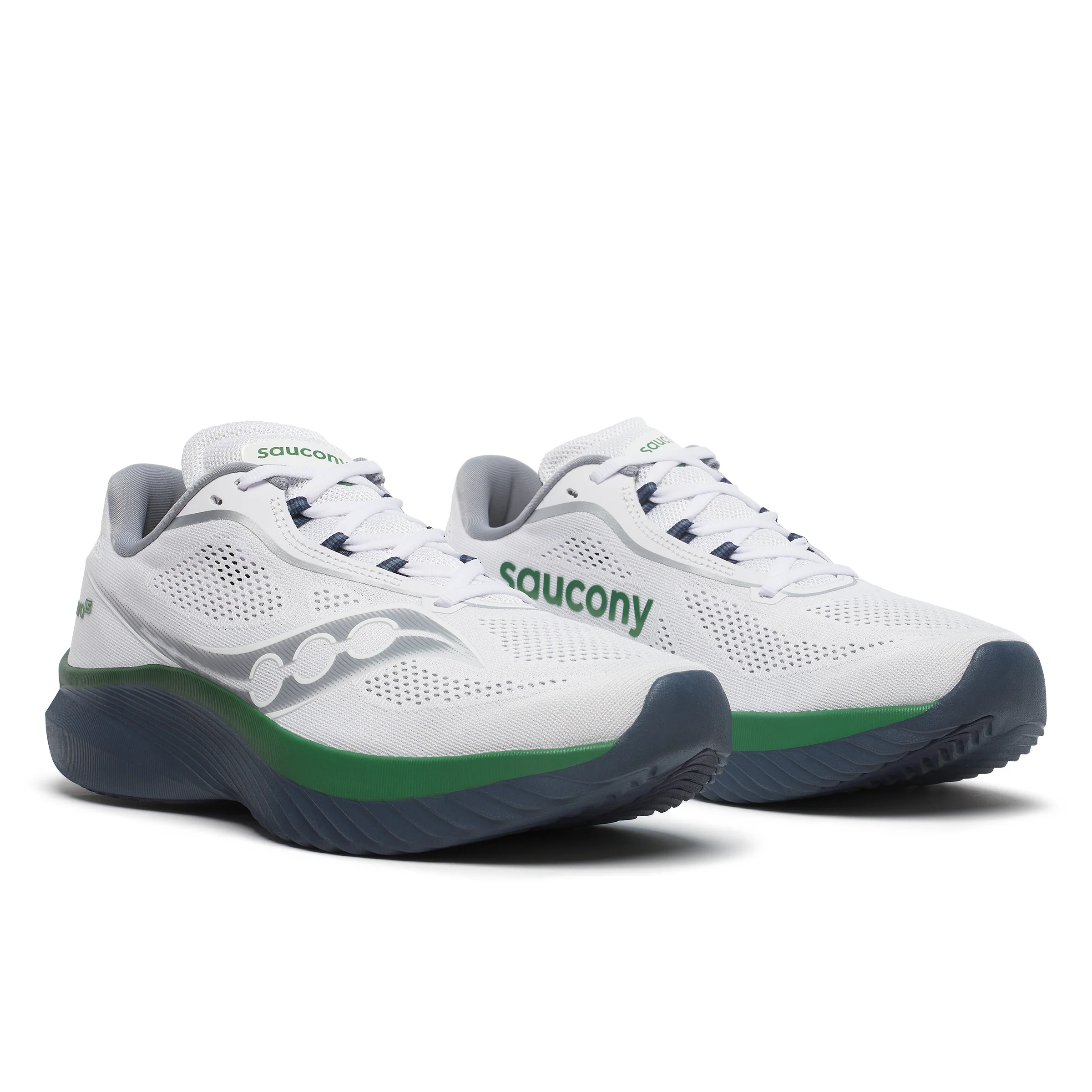 Saucony Men Kinvara 15 - White / Navy - Image 2