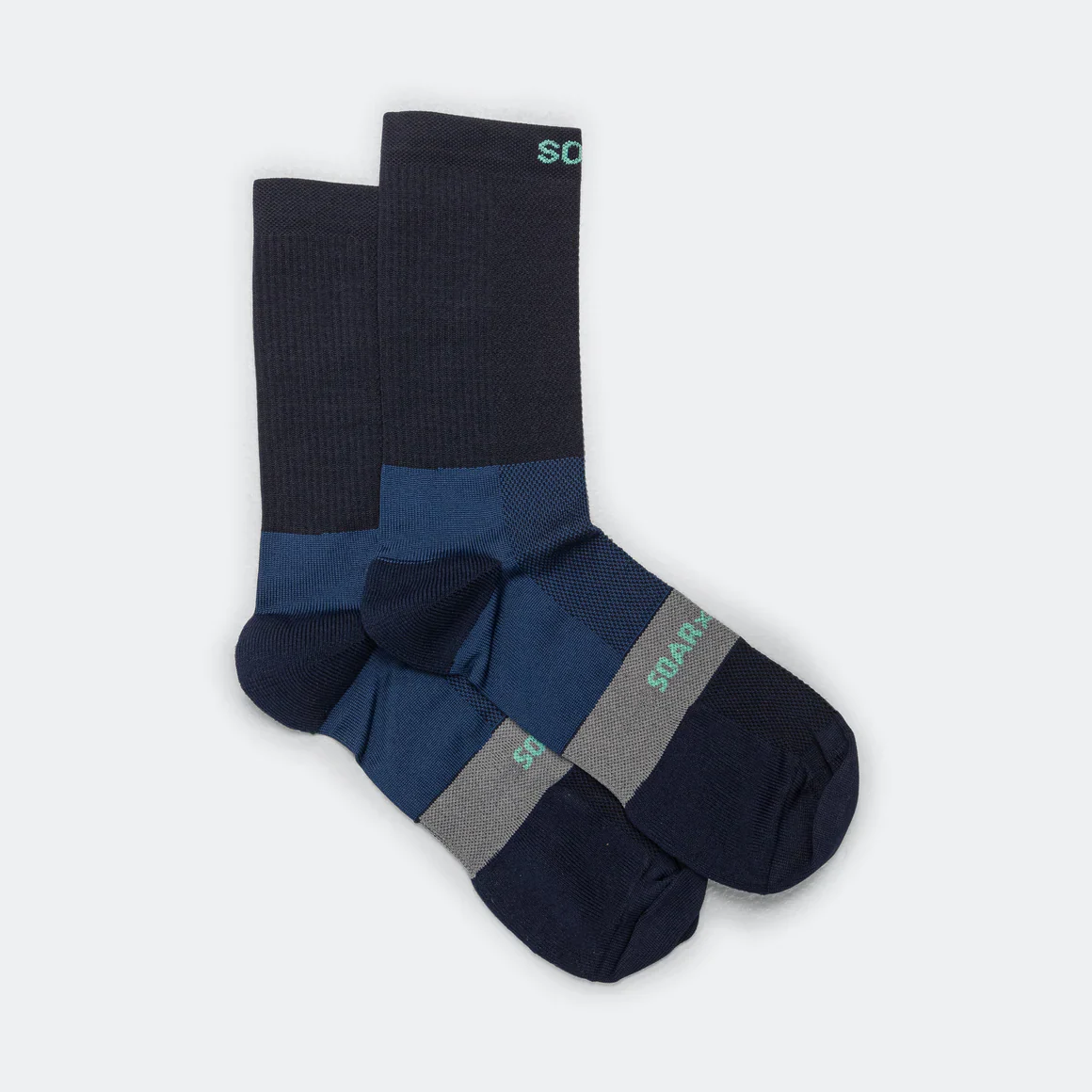 SOAR Running Unisex Crew Sock - Navy - Image 2