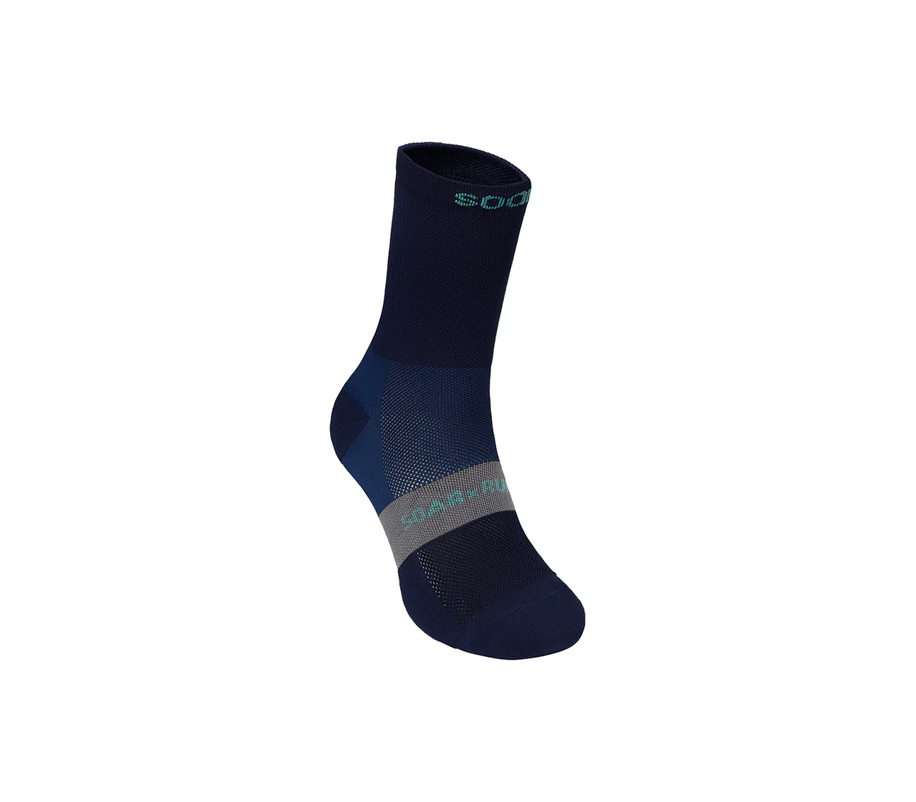 SOAR Running Unisex Crew Sock - Navy - Image 3