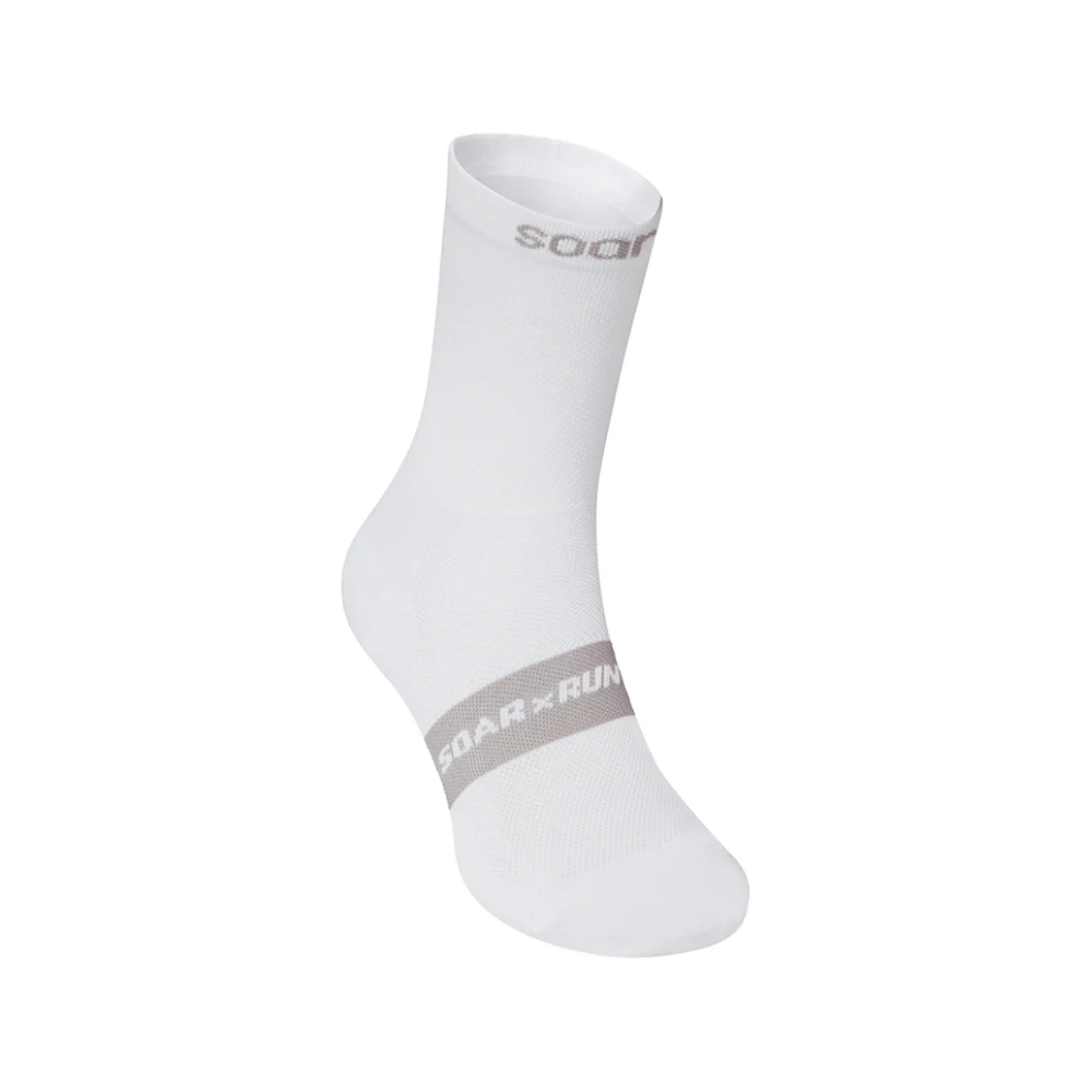 SOAR Running Unisex Crew Socks - White - Image 2